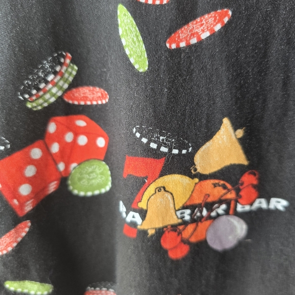 Chiliwear Casino Blackjack Dice Roulette Button Front Camp Shirt Mens XL - Picture 6 of 8